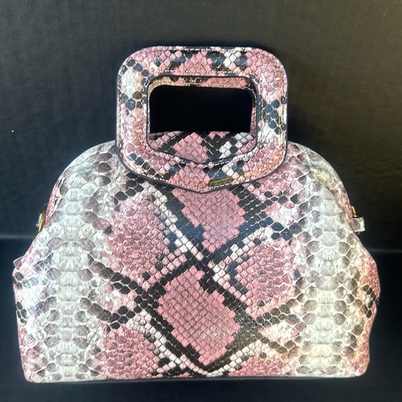 New GUESS Errin Snakeskin Small Frame Satchel - Picture 9 of 11